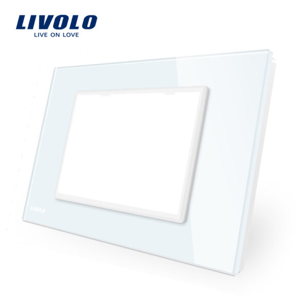 Rama priza tripla LIVOLO din sticla – standard italian