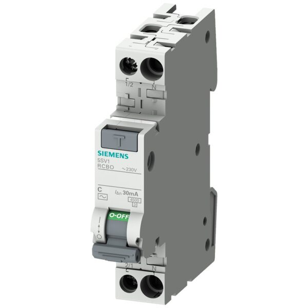 Intrerupator automat diferential RCBO 1P+N 10A/30mA 4.5kA curba C tip AC Siemens 5SV1313-1KK10