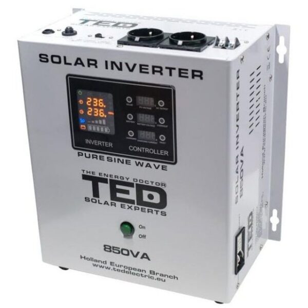 Invertor solar de la 12V la 230V 850VA/500W unda sinusoidala pura TED A0061547