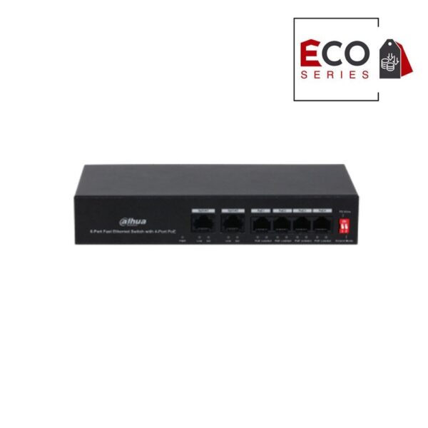 Switch 4 porturi Dahua Eco Series PFS3006-4ET-36