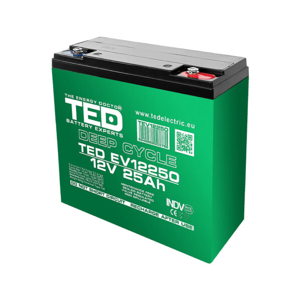 Acumulator AGM TED Deep Cycle pentru vehicule electrice TED003782