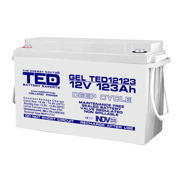 Acumulator AGM VRLA TED DEEP CYCLE TED003508