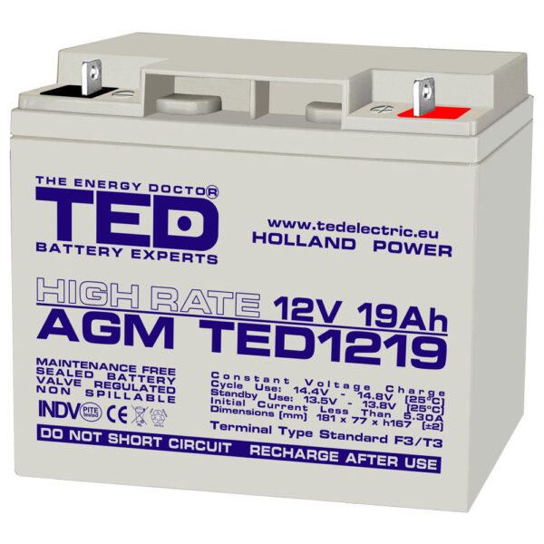 Acumulator AGM VRLA TED TED002815