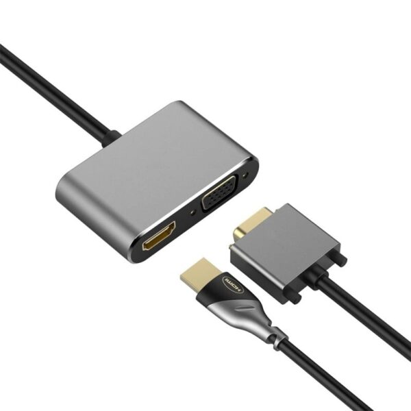 Adaptor multifunctional 2 in 1 USB-C la HDMI Techstar® DJ2IN1