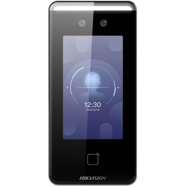 Control acces cu recunoastere faciala si amprenta Hikvision DS-K1T341AM-S, 2MP, 4.3 inch LCD