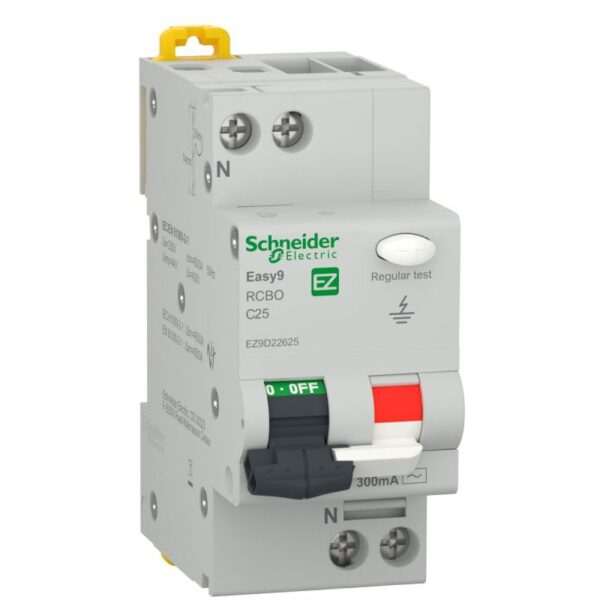 Intrerupator automat diferential RCBO Easy9 1P+N 25A/300mA tip AC Schneider EZ9D22625