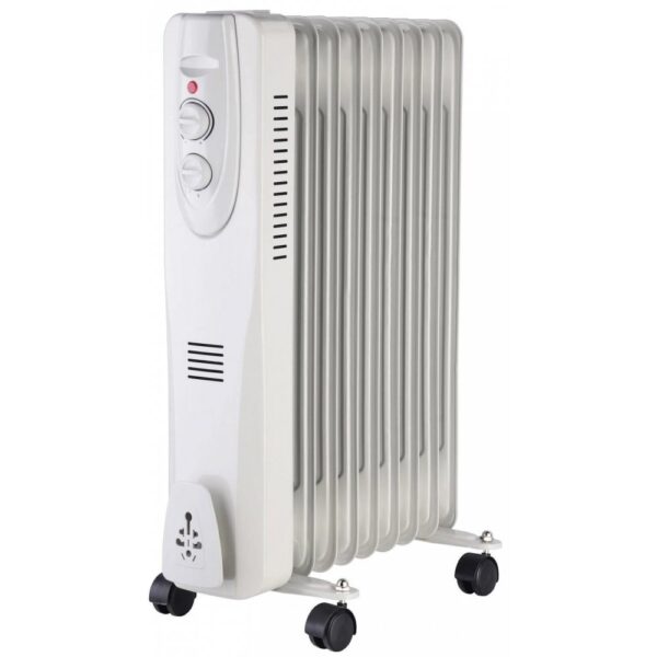 Radiator electric portabil cu ulei 9 elementi 2000W Well HTR-OIL02-2000/9-WL / 5948636038491