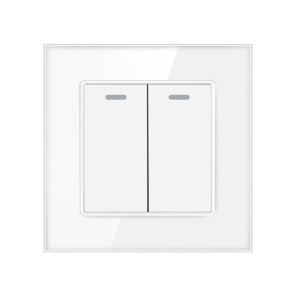 Intrerupator Dublu Cap Scara Cu Panou Din Sticla Securizata Techstar® TGS 01