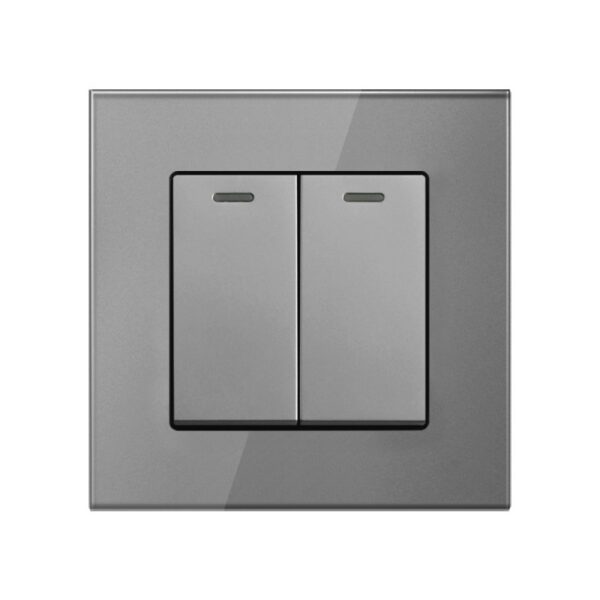 Intrerupator Dublu Cap Scara Cu Panou Din Sticla Securizata Techstar® TGS 01