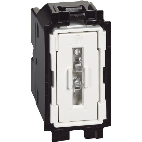 Intrerupator cu revenire 1P(NO) si 1P(NC) iluminabil Bticino Living Now K4034, alb, negru, nisip