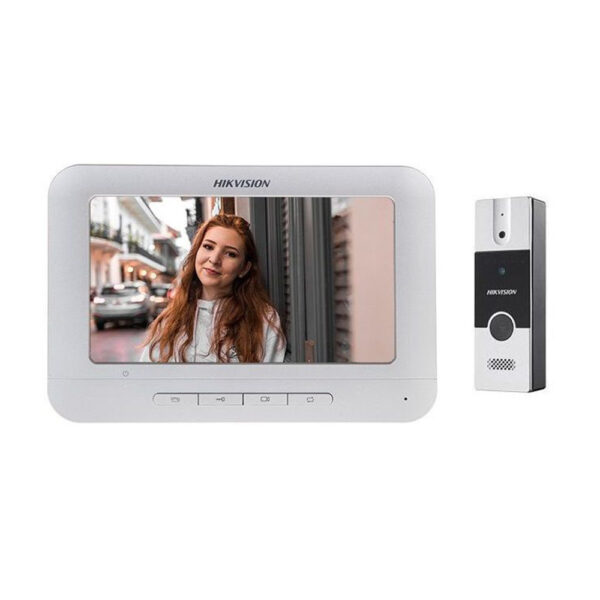 Kit videointerfon pe 4 fire Hikvision DS-KIS202T