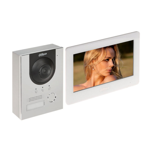 Kit videointerfon pe 2 fire IP WIFI Dahua KTD02(S)