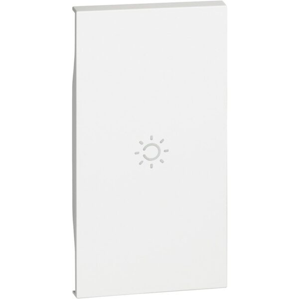 Tasta iluminabila simbol lumina 2 module pentru intrerupatoare Bticino Living Now KW01M2A, alb