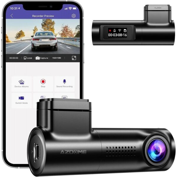 Camera auto DVR AZDOME M330 Wifi, 1080P FHD, WiFi, Unghi 170 , G-Sensor, Loop Recording, Parking Monitor, Super Night Vision M330 / 6973888261266