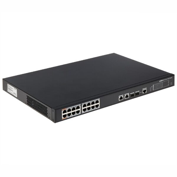 Switch cu 16+4 porturi PoE Dahua PFS4218-16ET-240-V3