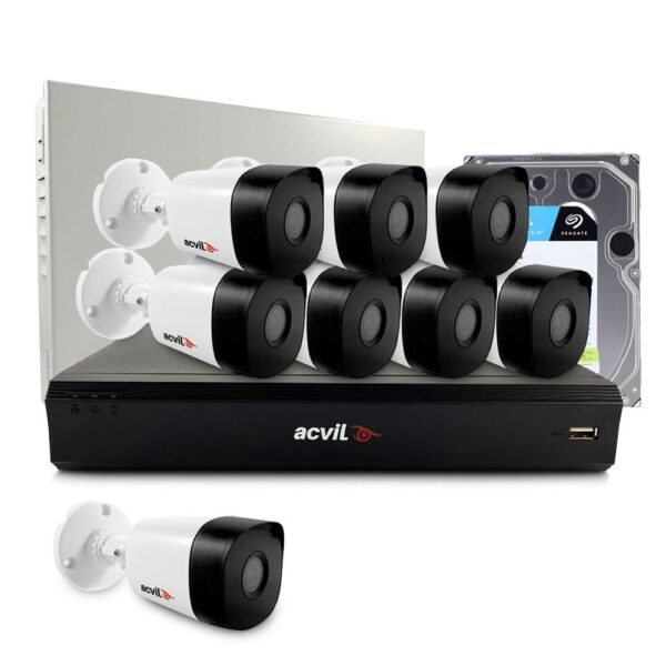 Sistem supraveghere exterior middle Acvil Pro ACV-M8EXT20-2MP-V2