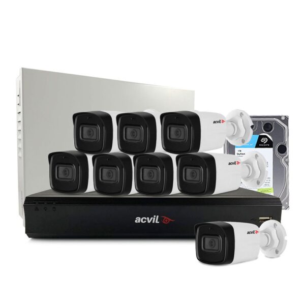 Sistem supraveghere exterior middle Acvil Pro ACV-M8EXT40-2MP-V2